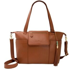 Lily Jade Madeline convertible tote Brandy caramel pebble leather backpack